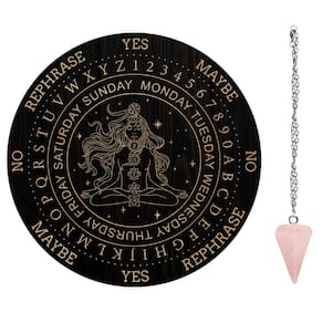 Conjunto de tábuas de pêndulo AHANDMAKER Wooden Doseding Divination