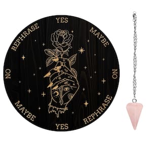 Conjunto de tábuas de pêndulo AHANDMAKER Wooden Doseding Divination