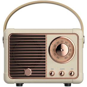 Alto-falante Bluetooth Baolira Retro Wireless Mini Bege