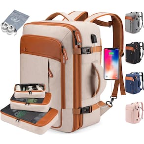 Mochila de viagem para laptop BAGPARKK 42L com cubos de embalagem resistentes à água
