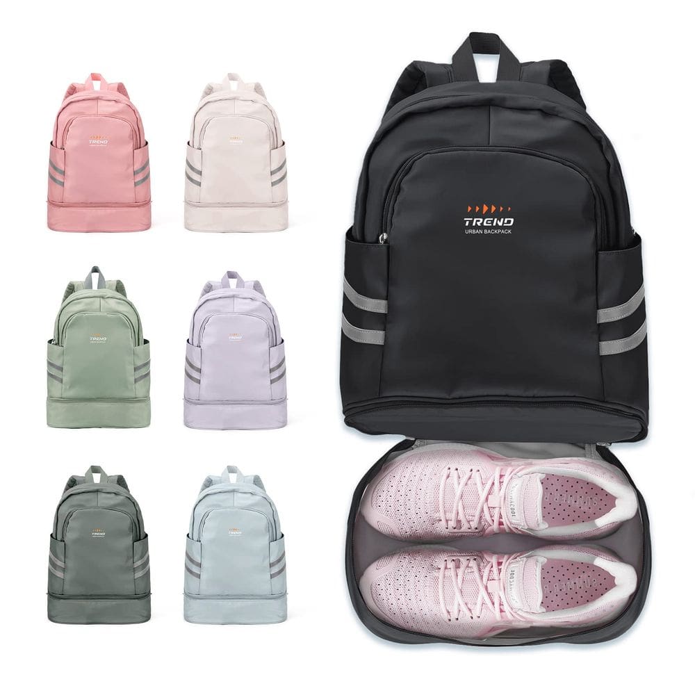 Mochila de ginástica Coofay impermeável leve para mulheres