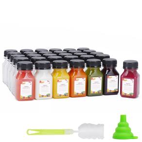 Garrafas de suco de plástico OBKJJ 150 unidades 120 mL com tampas e pincéis