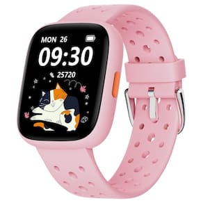 Relógio inteligente BIGGERFIVE para crianças, monitor de fitness de 1,8", rosa
