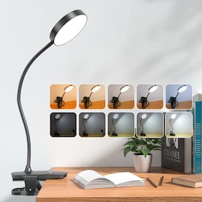 Lâmpada com clipe Mubarek 36 LED 400LM 5% de brilho+5 cores 1800mAh