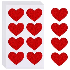 Adesivos ChicQuench Heart Red Glitter 3,8 cm autoadesivos x240