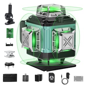 Nível de laser ENRIPRT 16 linhas com autonivelamento de 360° com 2 baterias