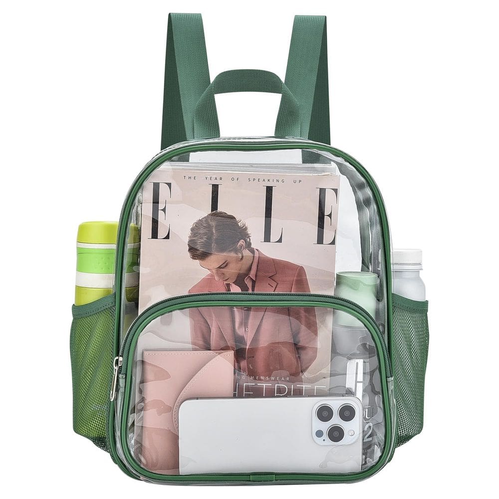 Mochila transparente Busiuw para eventos em estádios 30x30x15cm Forest Green