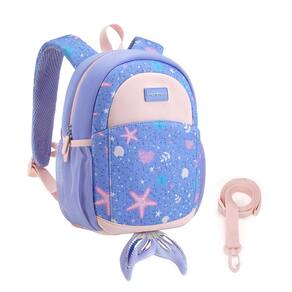 Mochila infantil mommore Mermaid Neoprene com coleira infantil 2-4Y
