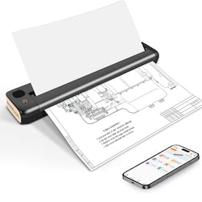 Impressora portátil Rongta F81 sem fio Bluetooth WiFi cinza