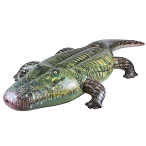 Pool Float ILEISEARY Giant Inflável Alligator 213 cm para crianças