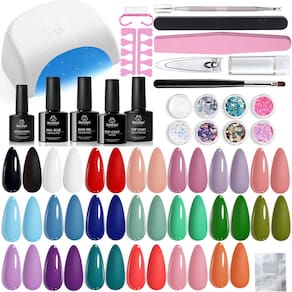 Kit de esmalte de gel para unhas Beetles Gel Polish com luz UV 34 unidades