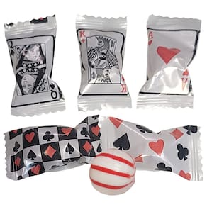 Cartões de jogo do cassino Peppermint Balls Naturejam, 100 unidades