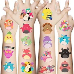 Tatuagens temporárias TURUBEIRANUT Kwaii com tema de animais 51 unidades