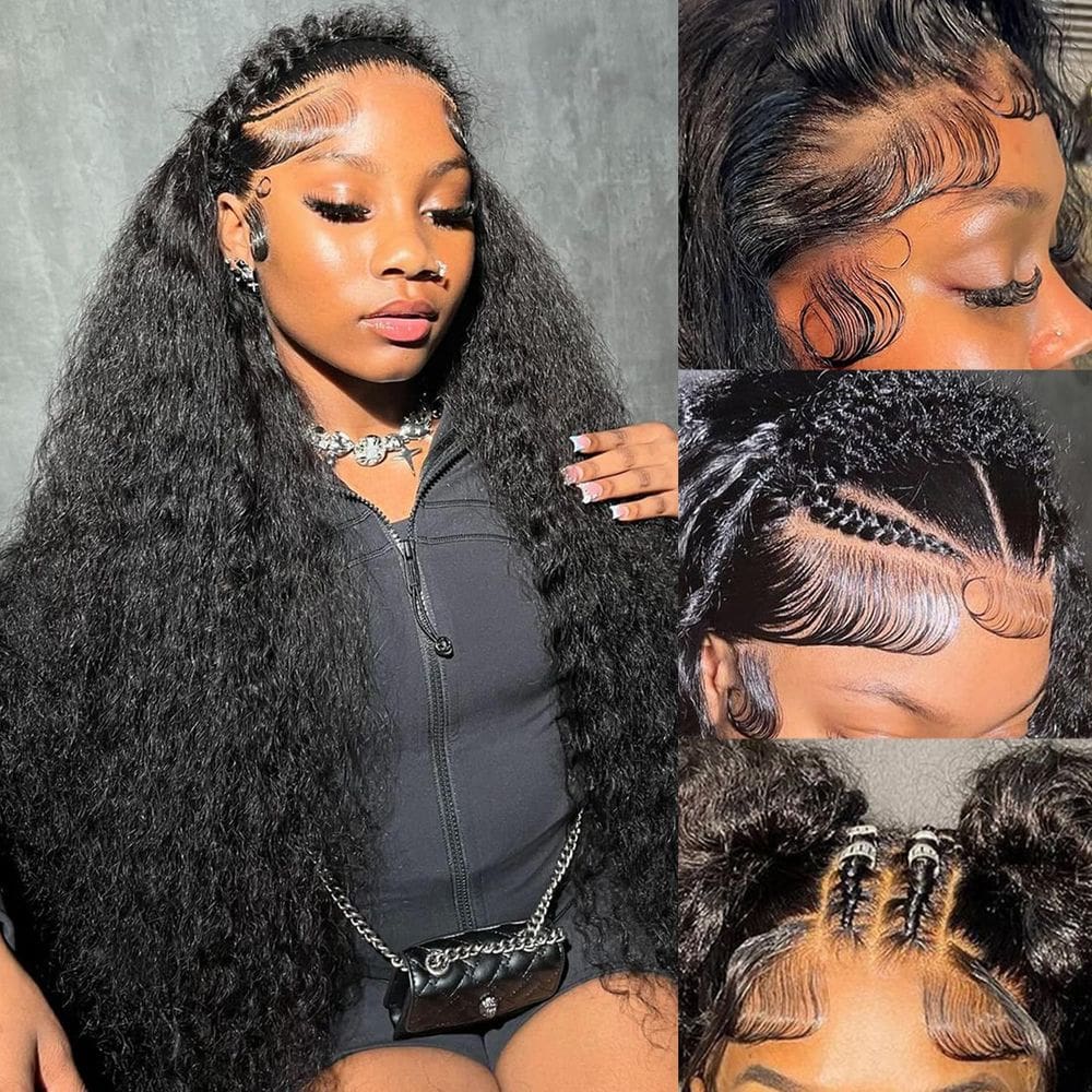 Perucas frontais de renda Simeider Deep Wave 30" Cabelo humano com 200% de densidade