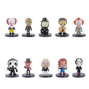 Conjunto de bonecos de ação, sutiã, filme de terror, anime, Halloween