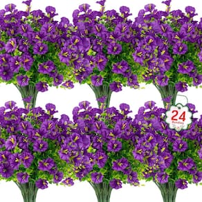 Flores artificiais Ouddy Decor 24 pacotes para atividades ao ar livre