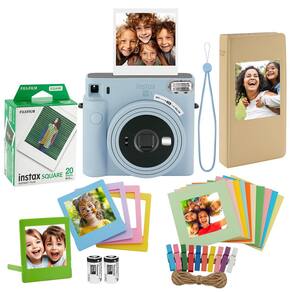 Câmera instantânea Fujifilm Instax Square SQ1 com 20 filmes azuis