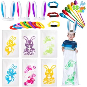 Conjunto de jogos ao ar livre JOYIN Easter Potato Sack Race para 6 jogadores