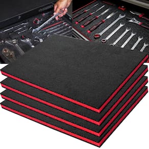 Caixa de ferramentas Foam ONREVA, pacote com 4, 40,5 x 30,5 x 2,5 cm, polietileno