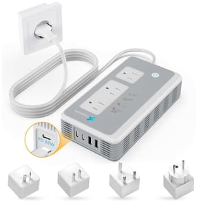 Conversor de tensão PD 65W 220V a 110V com USB A/C 350W