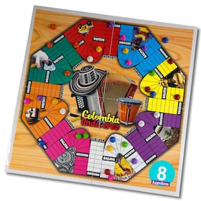 Jogo de tabuleiro Eco-Parces Colombian Parks para 8 e 6 jogadores