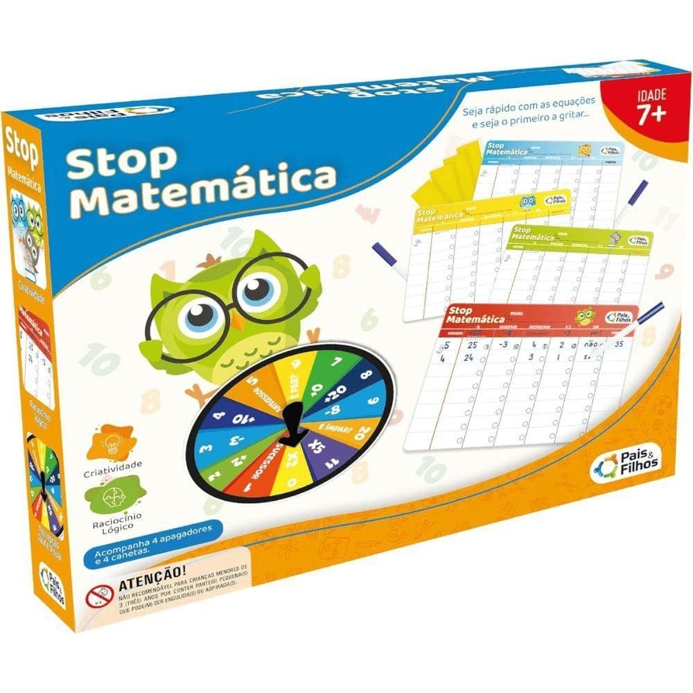 Jogo Stop Matemática - Pais E Filhos
