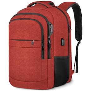 Mochila Lapsouno Large Travel Laptop de 17 polegadas TSA Wine Red