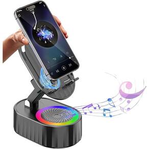 Alto-falante Bluetooth de indução sem fio com suporte para telefone 3000mAh