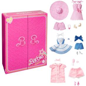 Pacote de moda Barbie The Movie com 3 roupas e acessórios