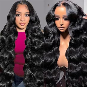 Perucas frontais de renda, cabelo quebradiço, onda corporal, 100% cabelo humano, 60 cm