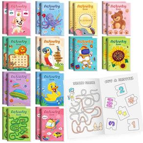 Mini livros de atividades BenLouis para crianças de 4 a 12 anos, 24 unidades