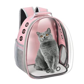 Mochila transportadora para animais de estimação Dorphy Space Capsule para gato/cachorro rosa