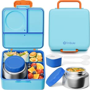 Lancheira Fimibuke Bento Box para crianças e adultos com garrafa térmica 250mL