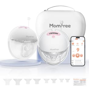 Bomba de mama Hands Free Momfree F6 Wireless com pacote de 2 aplicativos