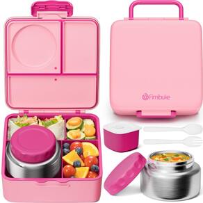 Lancheira Fimibuke Bento Box para crianças e adultos com garrafa térmica 250mL