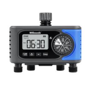Temporizador de aspersão WILAWELS 4 Zone Smart Water Timer Mangueira de jardim