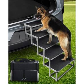 Rampa de carro para cães Jovrun Extra Wide, 5 degraus para cães grandes, 250 libras