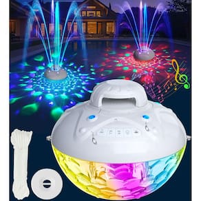 Alto-falante Bluetooth para piscina KingSom 3 em 1 com luz de fonte