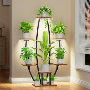 Suporte de plantas JUSTOGO com luzes de cultivo de 7 camadas para ambientes internos