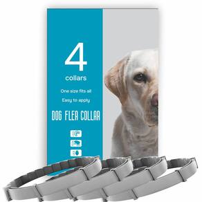 Coleira de prevenção de pulgas e carrapatos para cães ZAFELOUS 4 unidades