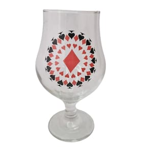Taça Copo Cerveja Vidro Naipe Ouros Baralho 400 ml Presente