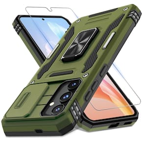 Capa de telefone DEERLAMN para Samsung Galaxy S25+ Plus 6.7" verde oliva