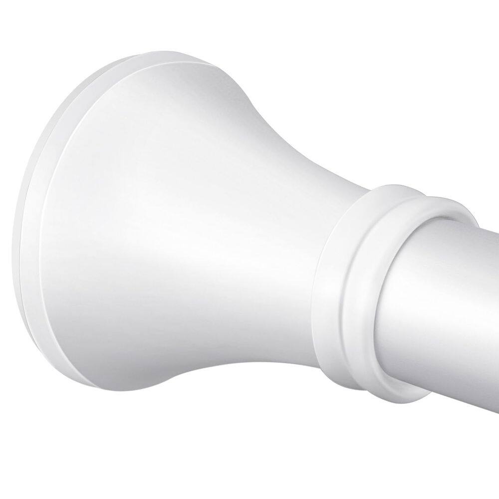 Vareta de cortina de chuveiro YNL em aço inoxidável branco 90-210cm