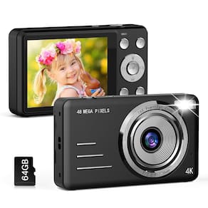 Câmera digital Forc FHD 1080P 48MP com cartão de 64GB com zoom 16X