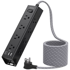 Protetor de sobretensão Power Strip Addtam 12 tomadas 3 portas USB