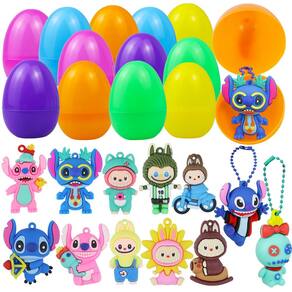 Ovos de Páscoa pré-preenchidos ISTOOLL com personagens de desenhos animados, 12 unidades