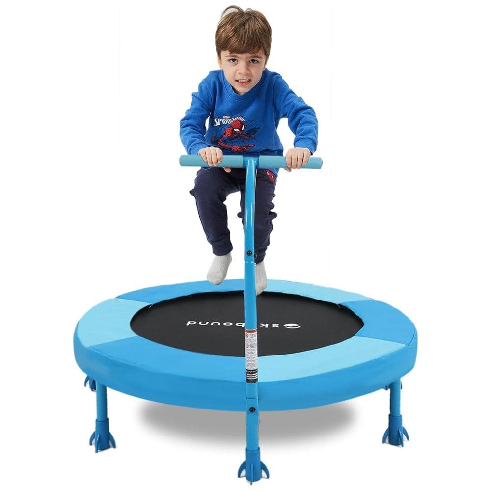 Trampolim Infantil SkyBound Kids de 36 polegadas com alça para uso interno Ideal para diversão e atividade física das crianças.