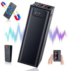 Gravador de voz Ponovo 128GB com caixa metálica para gravação de 45 dias