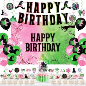 Decorações de festa Pekeng, 57 peças, verde, rosa, festa de aniversário