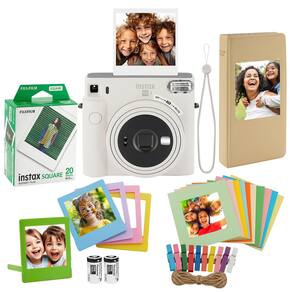 Câmera instantânea Fujifilm Instax Square SQ1 com 20 filmes e acessórios